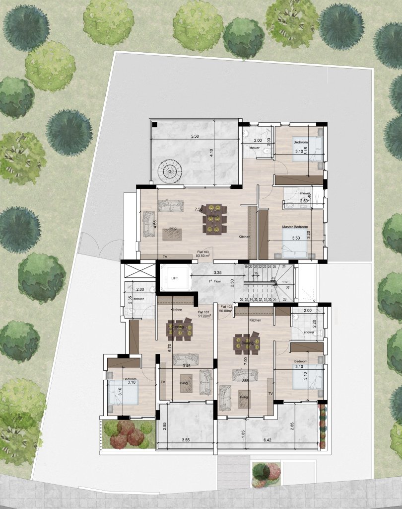 TWO BEDROOM APARTMENT (ROOF GARDEN) IN LIVADIA  