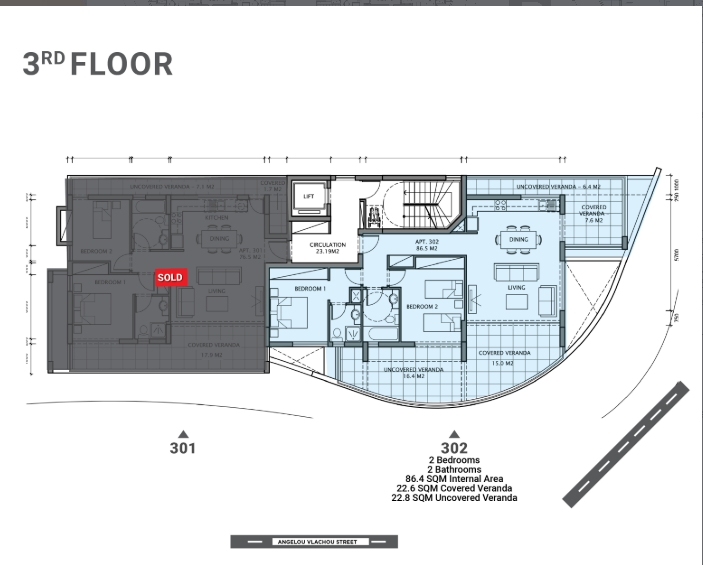 TWO BEDROOM APARTMENT - ERA AREA / LARNACA