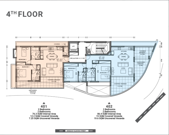 TWO BEDROOM APARTMENT - ERA AREA / LARNACA