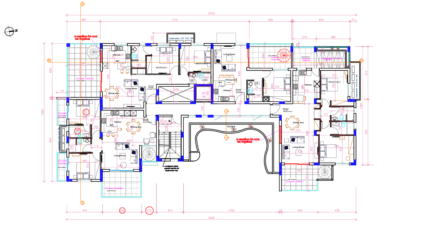 ONE BEDROOM TOP FLOOR APARTMENT - VERGINA