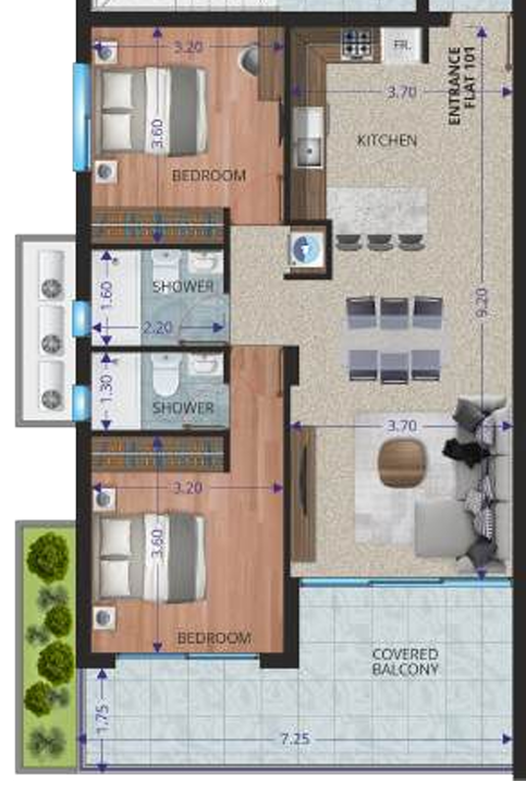 TWO BEDROOM IN TSIAKILERO - LARNACA 