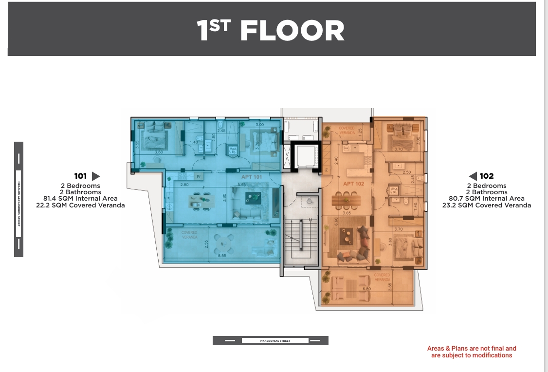 TWO BEDROOM APARTMENT- FANEROMENI/LARNACA