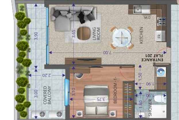 ONE BEDROOM APARTMENT IN LIVADIA