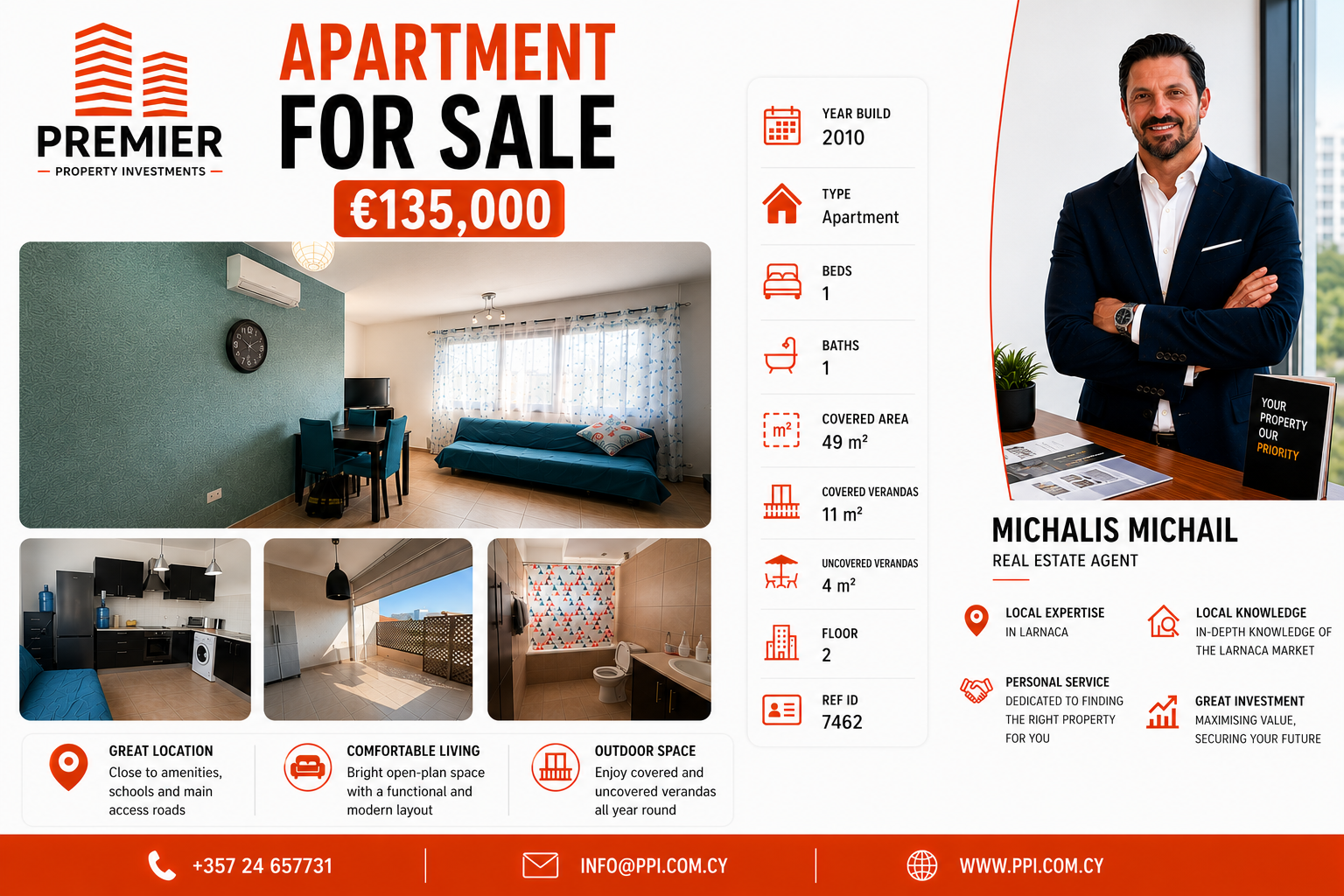 ONE BEDROOM APARTMENT IN LIVADIA 