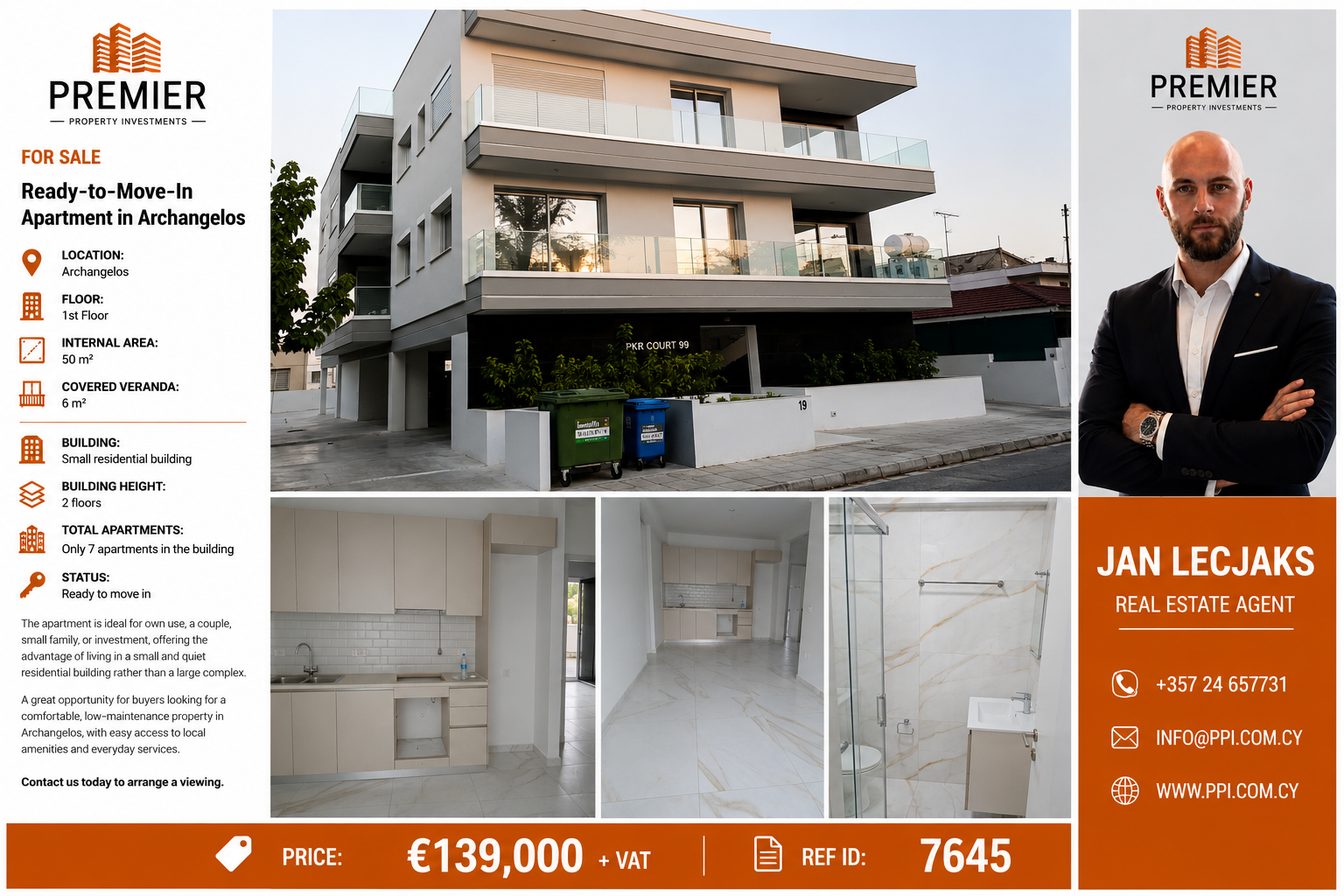 ONE BEDROOM APARTMENT FOR SALE IN NICOSIA-LAKATAMEIA